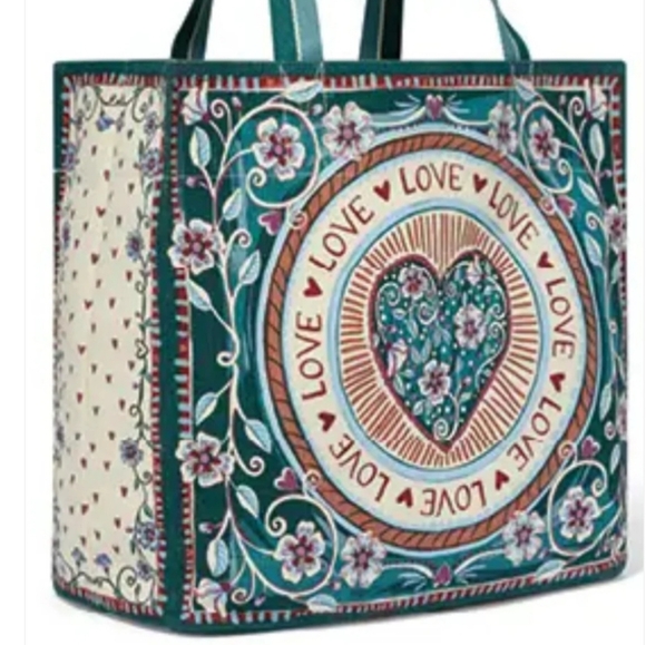 Brighton Bella Tile Love is All You Need Tote, NWT - Picture 2 of 8